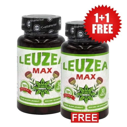 Cvetita Herbal 1+1 FREE Leuzea Max / 30 Tabs. + Tribulus 300 mg / 40 Capsules