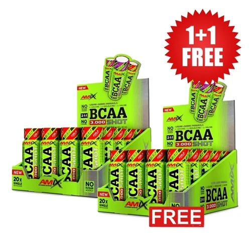 Amix Nutrition 1+1 FREE BCAA 3000 Shot Box / 20 x 60 ml