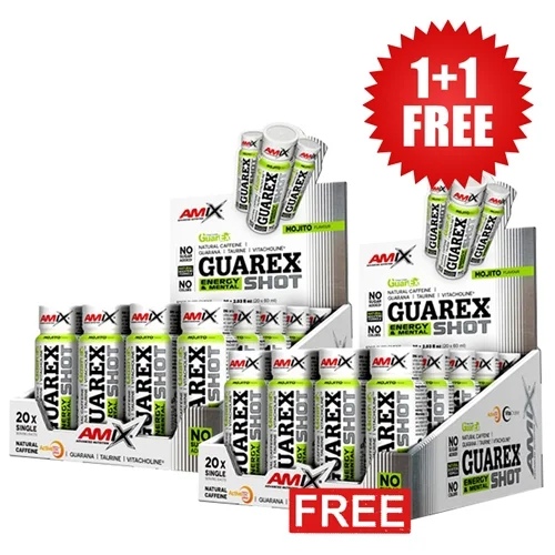 Amix Nutrition 1+1 FREE Guarex® Energy & Mental SHOT 20 x 60 ml