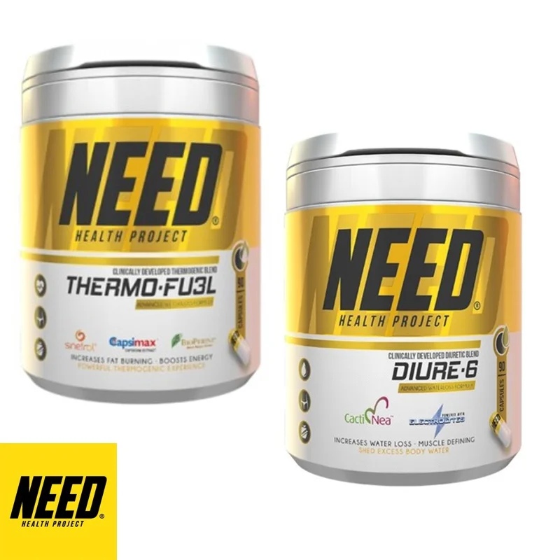 NEED Health Project 1+1 FREE NEED THERMO-FU3L 90 capsules + NEED DIURE-6 / 90 capsules