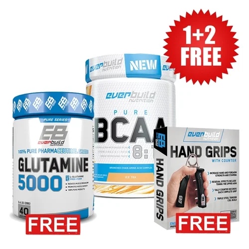 Everbuild 1+2 FREE BCAA 8:1:1 + Glutamine 5000 + Hand grips with counter