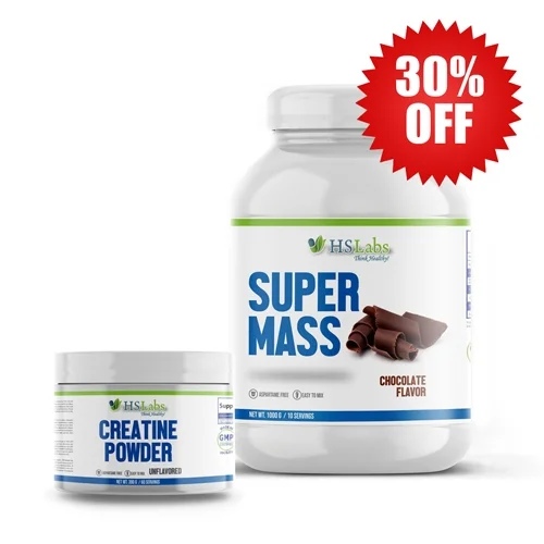 HS Labs 30% OFF Super Mass 1000 g + Creatine Powder 300 g