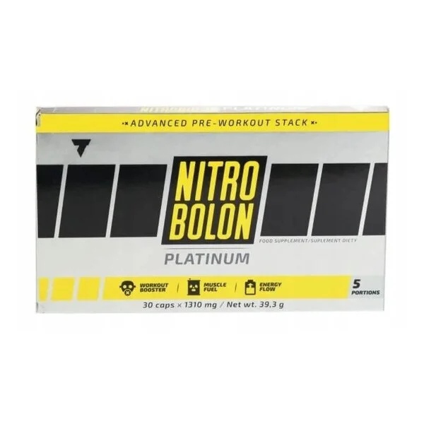 Trec Nutrition Nitrobolon Platinum Caps | Complete Pre-Workout Formula 30 Caps