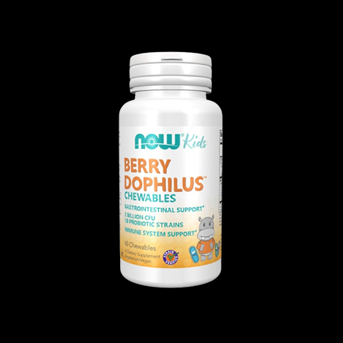 NOW Kids BerryDophilus 4 Strains 2 Billion CFU 10 Probiotic Strains