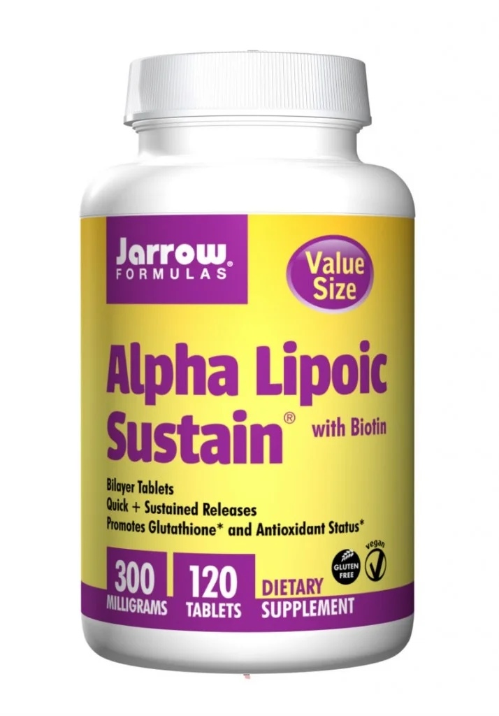 Jarrow Formulas Alpha Lipoic Sustain + Biotin 300mg. / 120 Tabs.