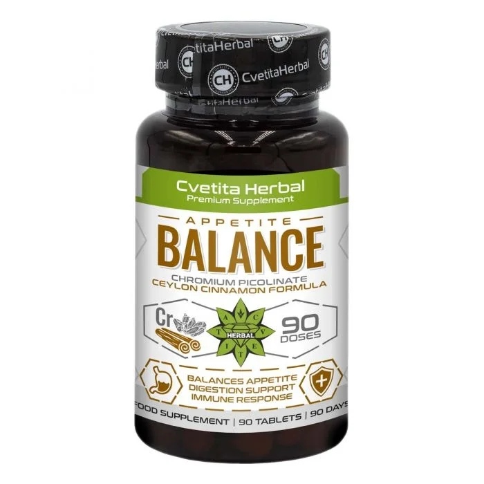 Cvetita Herbal Appetite Balance - Ceylon Cinnamon + Chromium Picolinate - 90 tablets