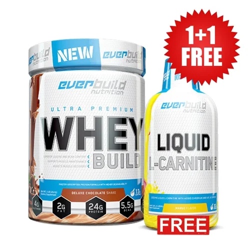 Everbuild Build and Burn - Ultra Premium Whey Build + Liquid L-Carnitine + Chromium 1500 mg