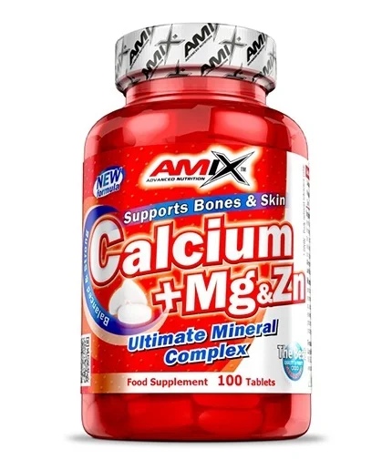 Amix Nutrition Calcium + Mg & Zn 100 Tabs.