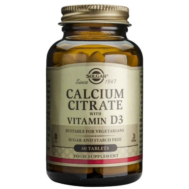 Solgar Calcium Citrate with Vitamin D3 250 mg/150 IU