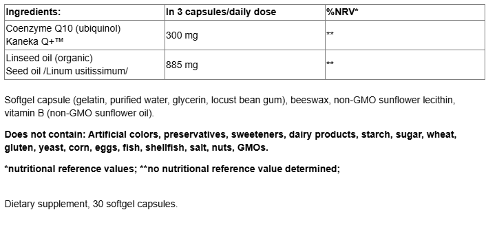 Natural Factors Ubiquinol Active CoQ10 100 mg-fisa nutrițională