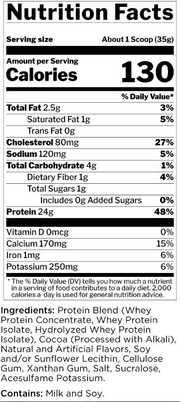 Rule One R1 Whey Blend-fisa nutrițională