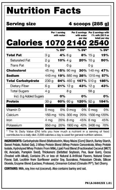 Mutant Mass XXXTREME 2500 2720g-factsheets