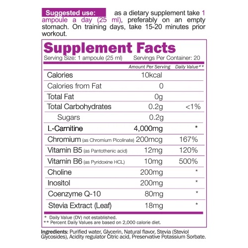 Naturalico L-Carnitine Liquid 4000-factsheets