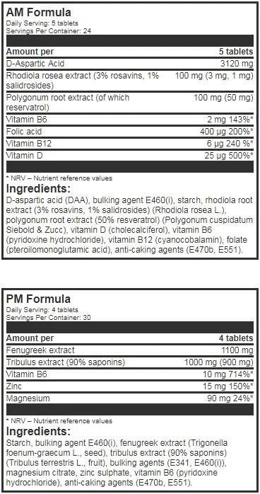 Kevin Levrone LevroTEST AM/PM Formula-factsheets