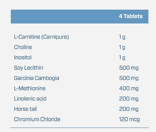 Quamtrax Lipotropic Fat Burner-factsheets