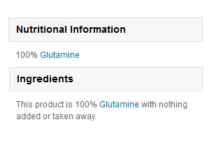 MyProtein L-Glutamine-factsheets