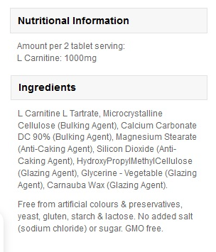 MyProtein L-Carnitine-factsheets