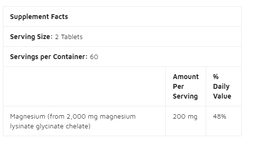 Doctors Best High Absorption Magnesium Chelated 120 tablets-factsheets