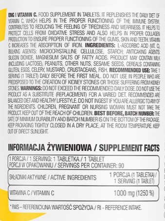 OstroVit Vitamin C 1000 mg-factsheets