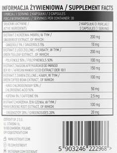 OstroVit Fat Burner / Vege-factsheets