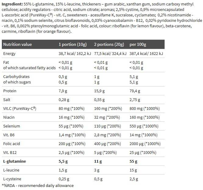 Olimp Glutamine Xplode 5500mg-factsheets