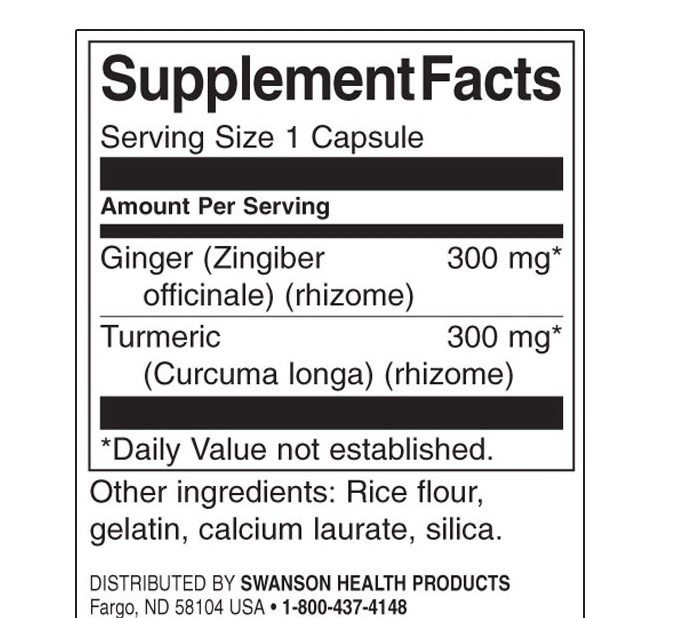 Swanson Broad-Spectrum Ginger & Turmeric-factsheets