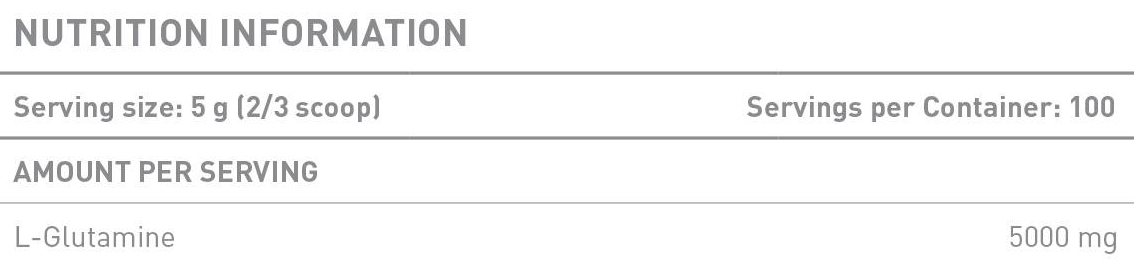 Battery Nutrition Glutamine Flavoured-factsheets