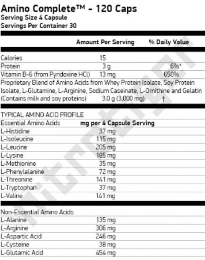 NOW Amino Complete™-factsheets