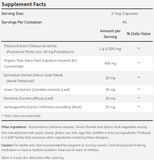 NOW Tribulus Extreme-factsheets