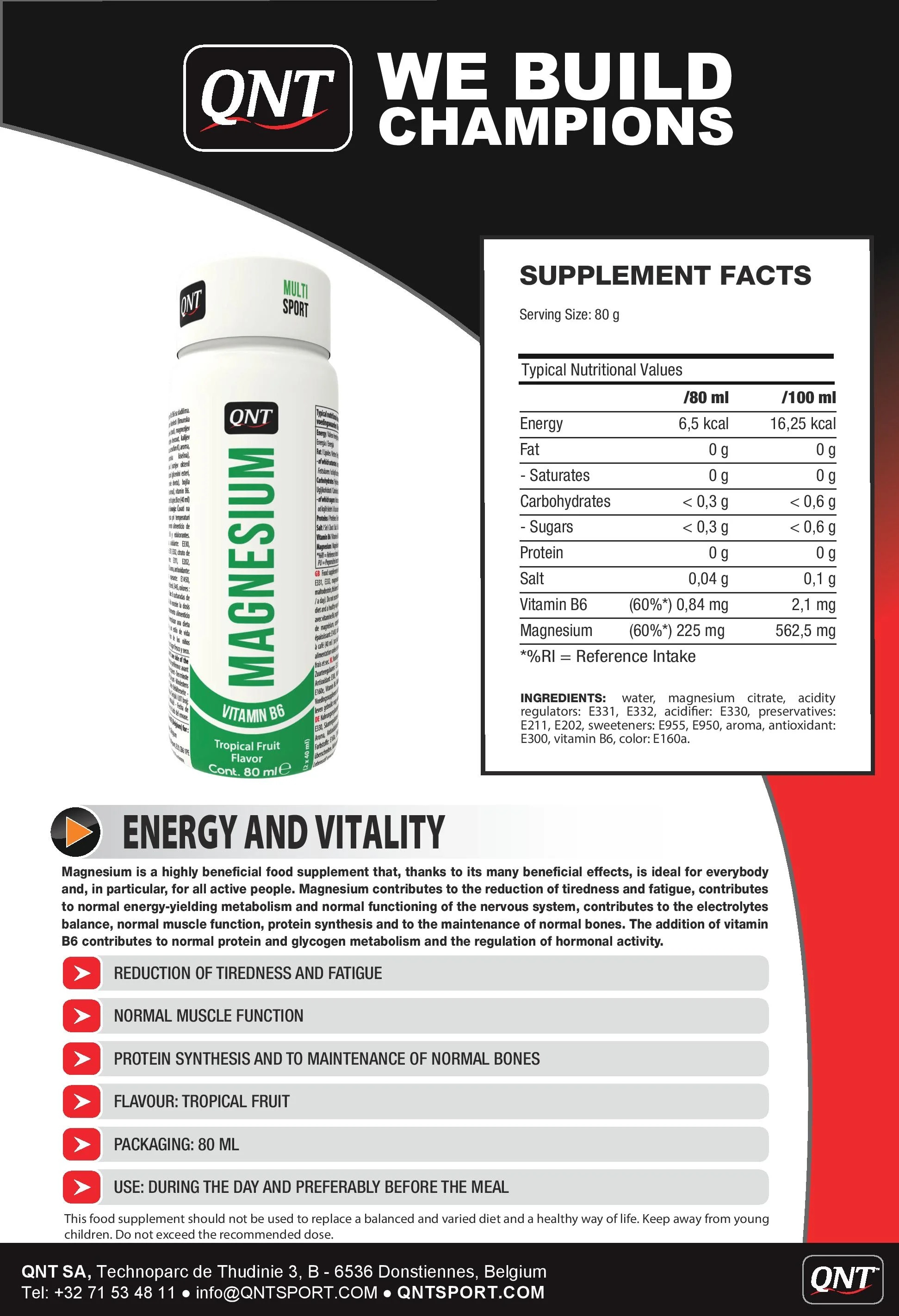 QNT Sport Nutrition Magnesium Shots-factsheets