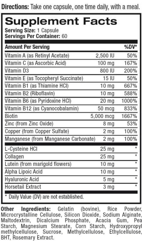 Natrol Skin Hair Nails & Collagen-factsheets