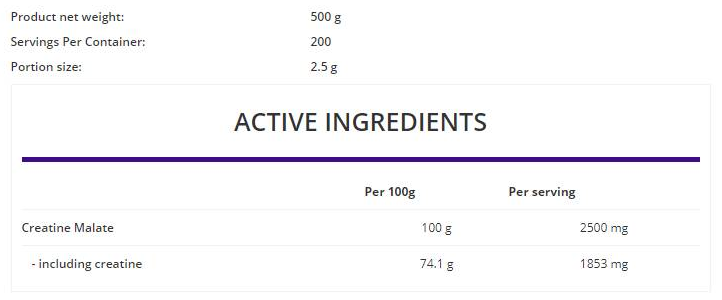 Ostrovit Tri Creatine Malate Powder-factsheets