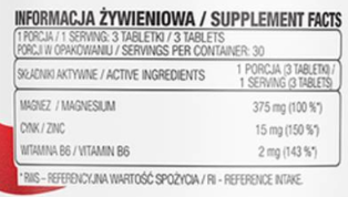 OstroVit MgZB / ZMA /-factsheets