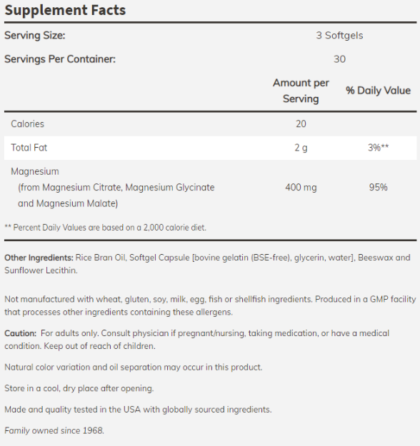 NOW Magnesium Citrate 134 mg-factsheets