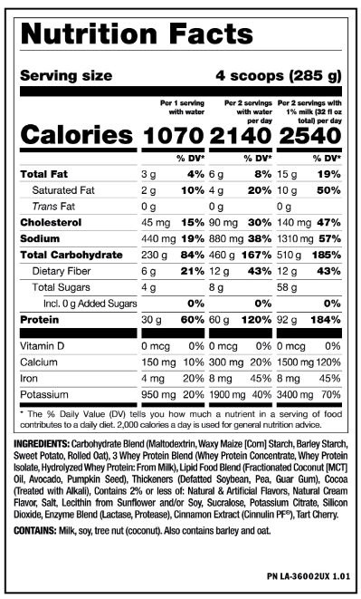 Mutant Mass XXXTREME 2500 5450g-factsheets