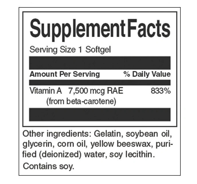 Swanson Beta-Carotene 25000IU-factsheets