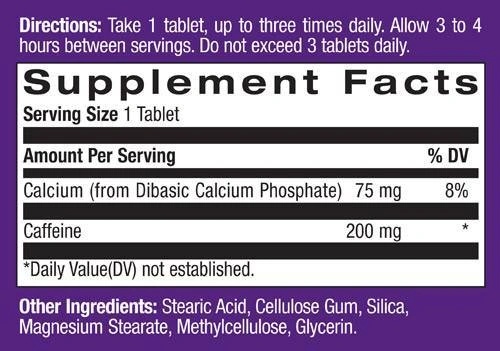 Natrol High Caffeine 200 mg-factsheets