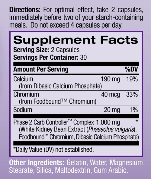 Natrol White Kidney Bean Carb Intercept-factsheets