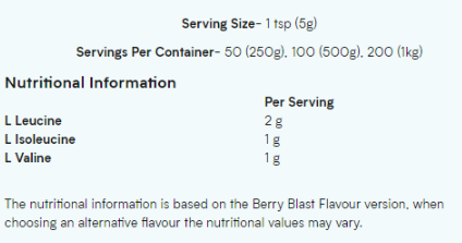 MyProtein BCAA 2:1:1-factsheets