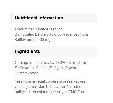 MyProtein CLA 1000 mg-factsheets