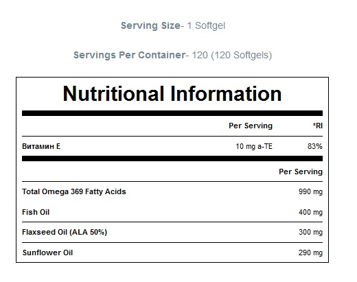 MyProtein Omega 3 6 9-factsheets