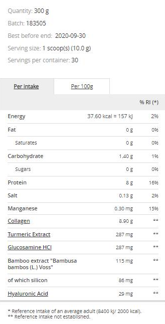 Weider Joint Collagen-factsheets