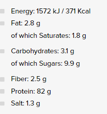 Weider Isolate Whey 100 CFM-factsheets