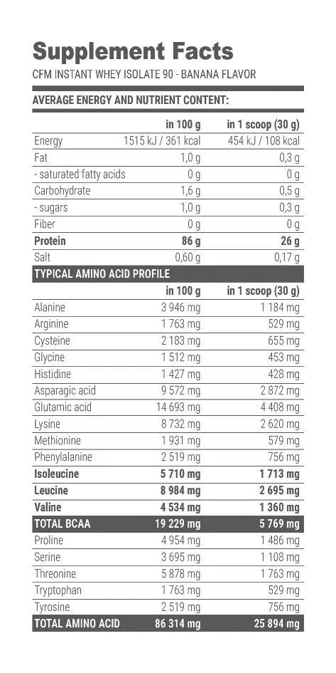 Extrifit CFM Instant Whey Isolate 90-factsheets