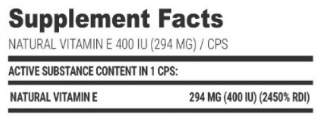 Extrifit Vita E 400IU-factsheets