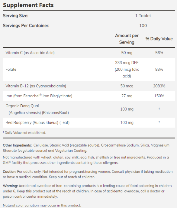 NOW Iron Complex-factsheets