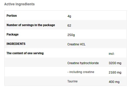 SFD Creatine HCL-factsheets