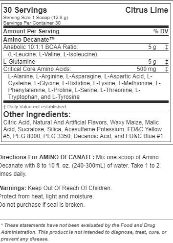 Muscle Meds Amino Decanate-factsheets