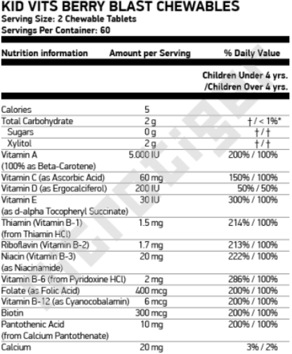 NOW Kid Vits-factsheets