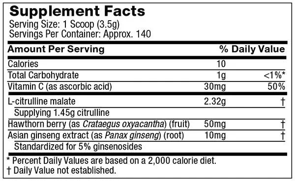 Muscletech Platinum Citrulline Malate Plus 492 g-factsheets